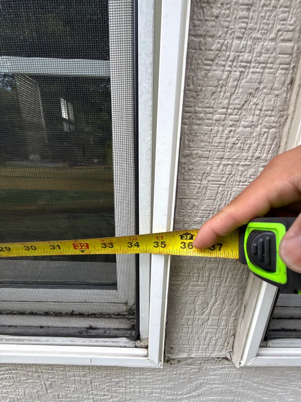 Frame and seal detail on a Clarks Hill window job
